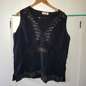 Cato Cotton Beaded Top